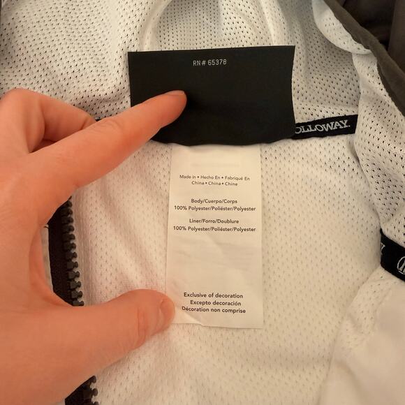 Holloway Women’s Rain Jacket M White Gray Hooded Windbreaker Pink Volleyball - Picture 3 of 11